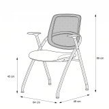 Silla de formación LINEA negra
