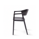 La silla de restaurante de madera ARDEN negro