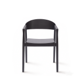La silla de restaurante de madera ARDEN negro
