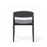 La silla de restaurante de madera ARDEN negro