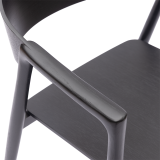 La silla de restaurante de madera ARDEN negro