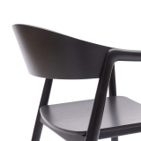 La silla de restaurante de madera ARDEN negro