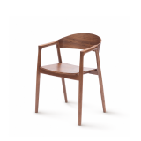 La silla de restaurante de madera ARDEN nogal