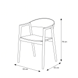 La silla de restaurante de madera ARDEN nogal