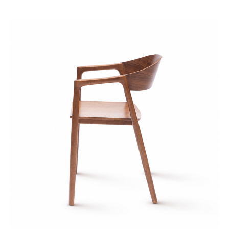 La silla de restaurante de madera ARDEN nogal