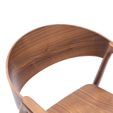 La silla de restaurante de madera ARDEN nogal