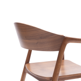 La silla de restaurante de madera ARDEN nogal