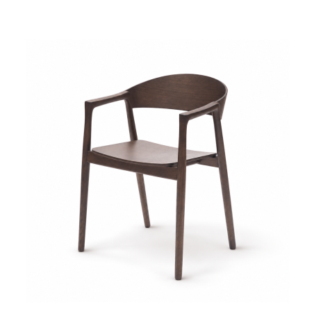 La silla de restaurante de madera ARDEN smoky