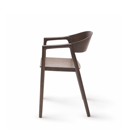La silla de restaurante de madera ARDEN smoky