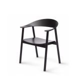 La silla de restaurante de madera HORIZON negro