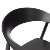 La silla de restaurante de madera HORIZON negro