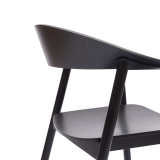 La silla de restaurante de madera HORIZON negro