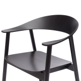 La silla de restaurante de madera HORIZON negro