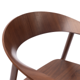 La silla de restaurante de madera HORIZON nogal