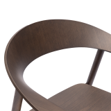 La silla de restaurante de madera HORIZON smoky
