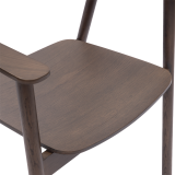 La silla de restaurante de madera HORIZON smoky