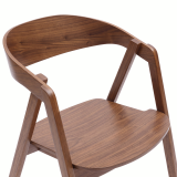 La silla de restaurante de madera FUTURA nogal