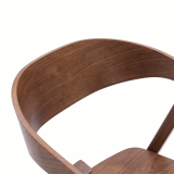 La silla de restaurante de madera FUTURA nogal