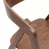 La silla de restaurante de madera FUTURA nogal