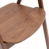 La silla de restaurante de madera FUTURA nogal