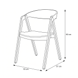 La silla de restaurante de madera FUTURA nogal