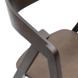 La silla de restaurante de madera FUTURA smoky