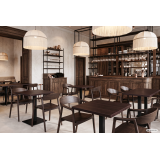 La silla de restaurante de madera ARDEN smoky