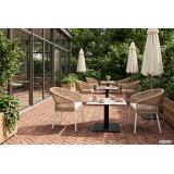 Mesa de cafetería ALFA CAFE con tablero HPL