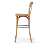 Silla de bar CROSS-BACK WOOD BAR roble claro