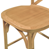 Silla de bar CROSS-BACK WOOD BAR roble claro