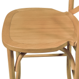 Silla de bar CROSS-BACK WOOD BAR roble claro