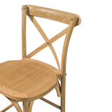 Silla de bar CROSS-BACK WOOD BAR roble claro