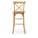 Silla de bar CROSS-BACK WOOD BAR roble claro