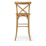 Silla de bar CROSS-BACK WOOD BAR roble claro