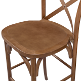 Silla de bar CROSS-BACK WOOD BAR rústico claro