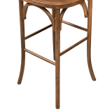 Silla de bar CROSS-BACK WOOD BAR rústico claro