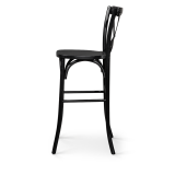 Silla de bar CROSS-BACK WOOD BAR negro