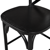 Silla de bar CROSS-BACK WOOD BAR negro