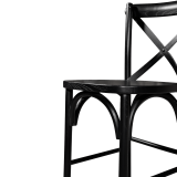 Silla de bar CROSS-BACK WOOD BAR negro