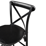 Silla de bar CROSS-BACK WOOD BAR negro
