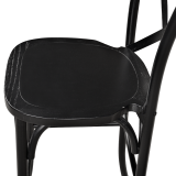 Silla de bar CROSS-BACK WOOD BAR negro