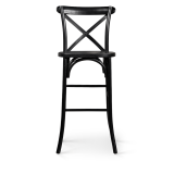 Silla de bar CROSS-BACK WOOD BAR negro