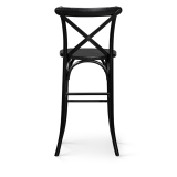 Silla de bar CROSS-BACK WOOD BAR negro