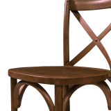 Silla de bar CROSS-BACK WOOD BAR nogal
