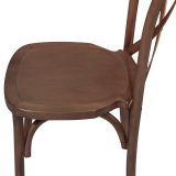 Silla de boda de madera CROSS-BACK WOOD nogal