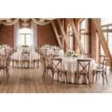 Silla de boda de madera CROSS-BACK WOOD nogal