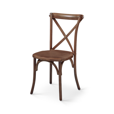 Silla de boda de madera CROSS-BACK WOOD nogal