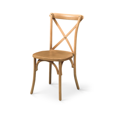 Silla de boda de madera CROSS-BACK WOOD roble claro