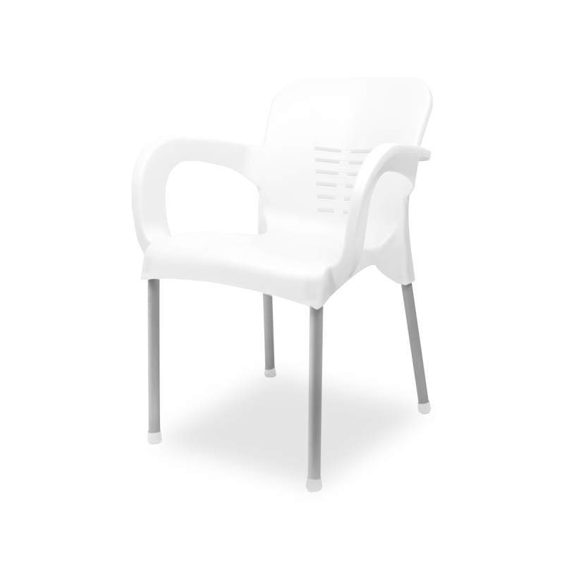 La silla de terraza para restaurante BISTRO blanco