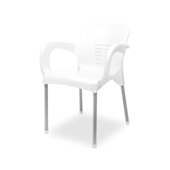 La silla de terraza para restaurante BISTRO blanco